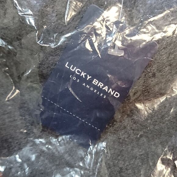 Lucky Brand Solid Brushed Scarf Charcoal Color - Picture 6 of 7